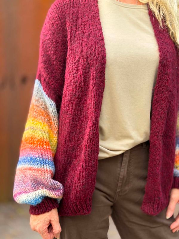 Pia Cardigan Vinrød