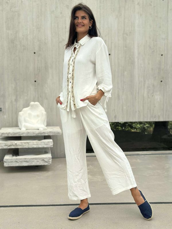 Tilla Linbluse Hvit
