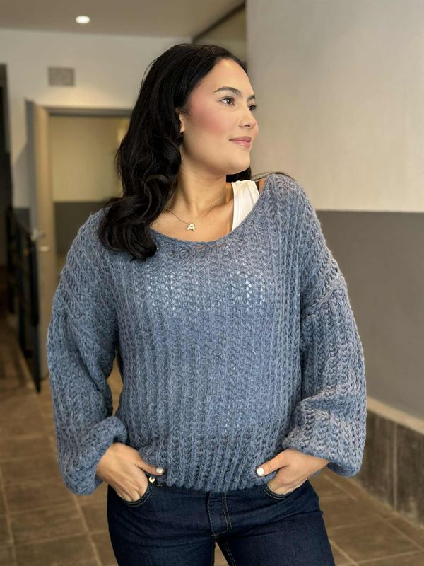 Niva Genser Jeans Blå