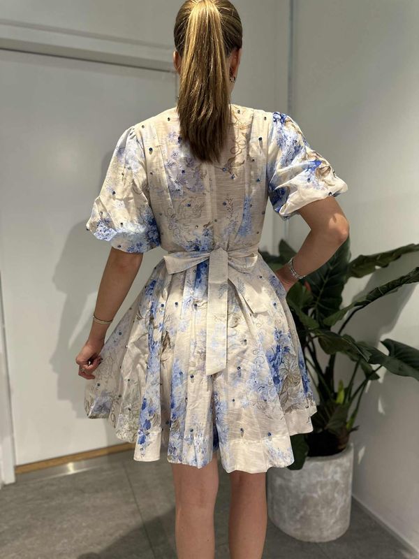 Valentina Kjole Kort Blå