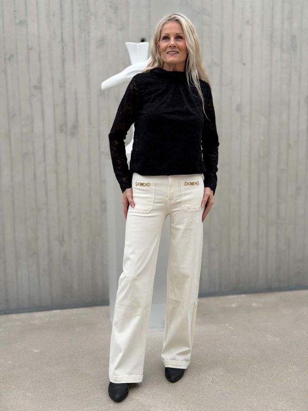 Pepper Jeans Pocket Bling Offwhite