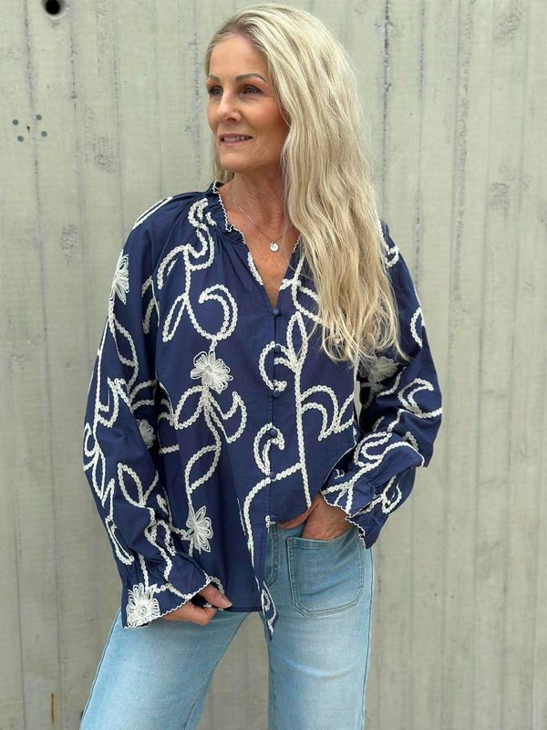 Telise Bluse Marine