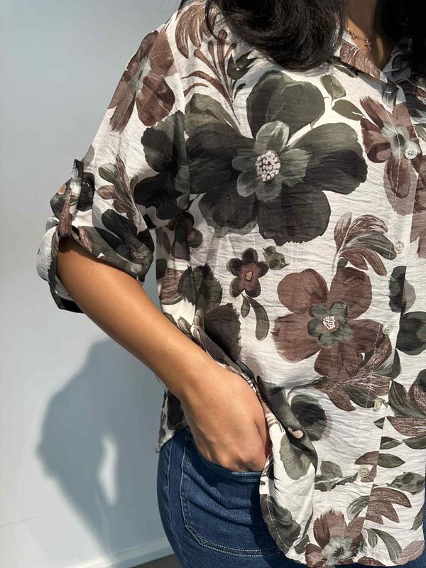 Laura Bluse Khaki Grønn
