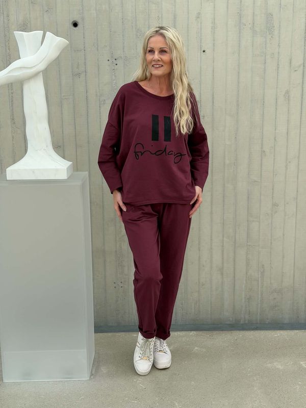 Friday Joggedress Vinrød