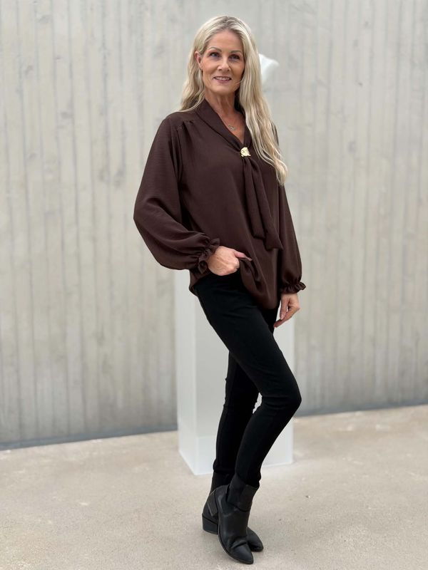 Alma Bluse Brun