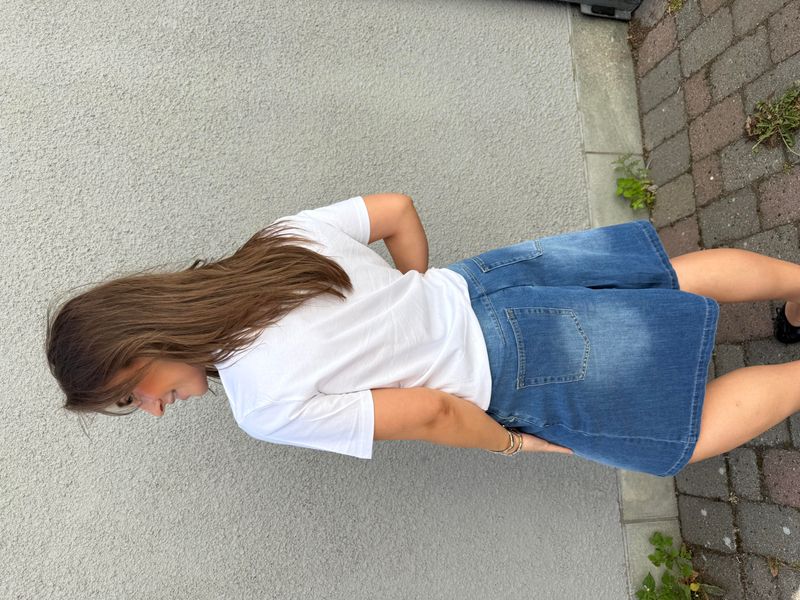 Wide Shorts Medium Wash