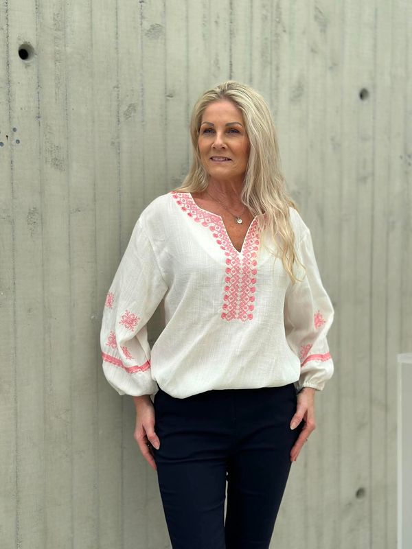 Linora Bluse Lys Rosa