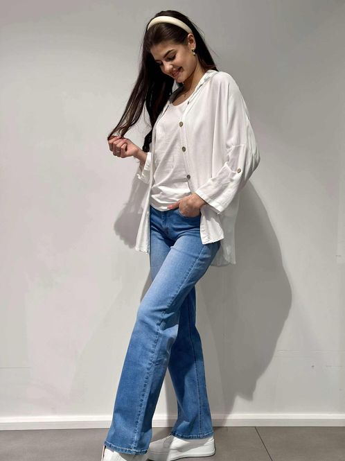 Hovedbilde Onesize Viskosebluse Hvit