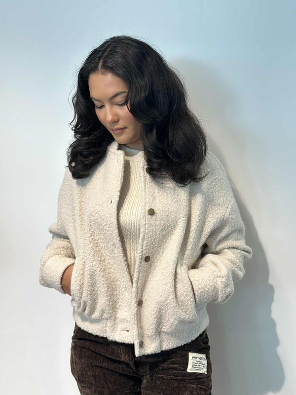 Nia Bomberjakke Beige