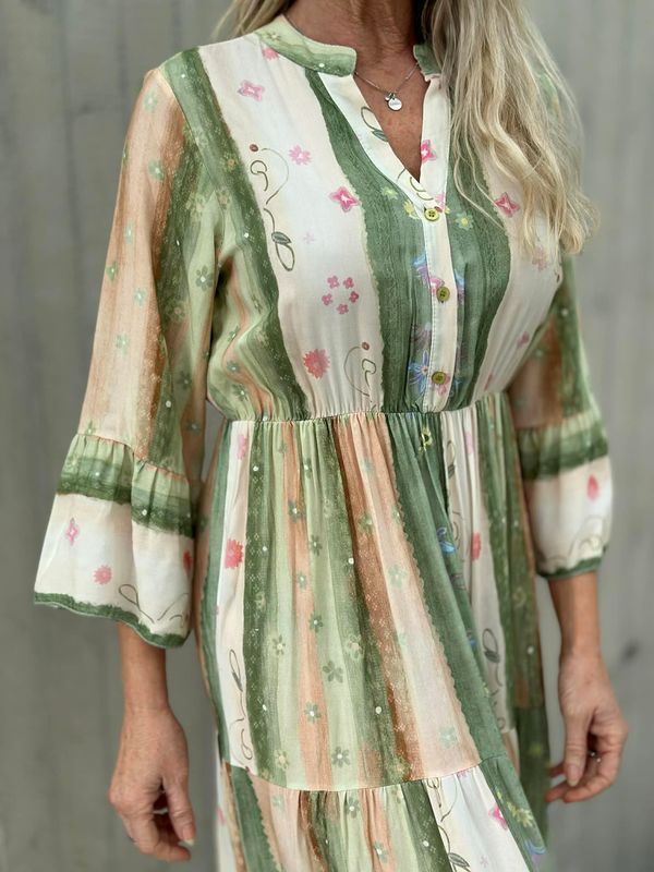 Amina Kjole Khaki Grønn