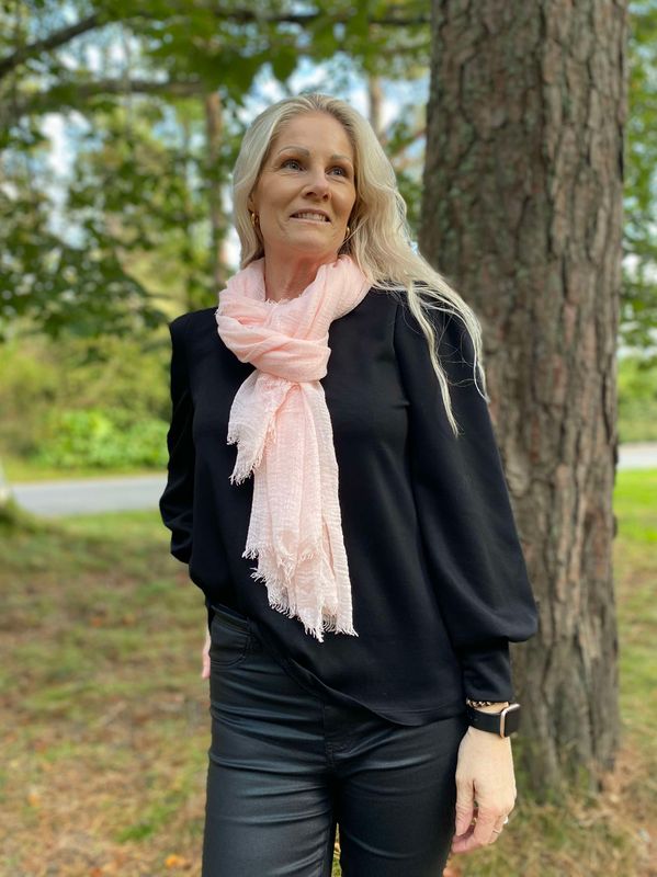 Viskose Skjerf Lys Rosa