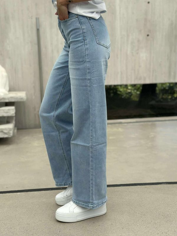 Pepper Jeans Wide Leg High Waist Lys Vask