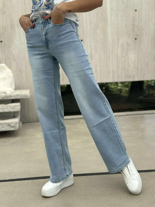 Hovedbilde Pepper Jeans Wide Leg High Waist Lys Vask
